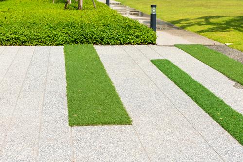 Concrete Pathway and Artificial Grass