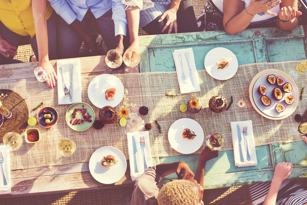 Food Table Healthy Delicious Organic Meal Concept