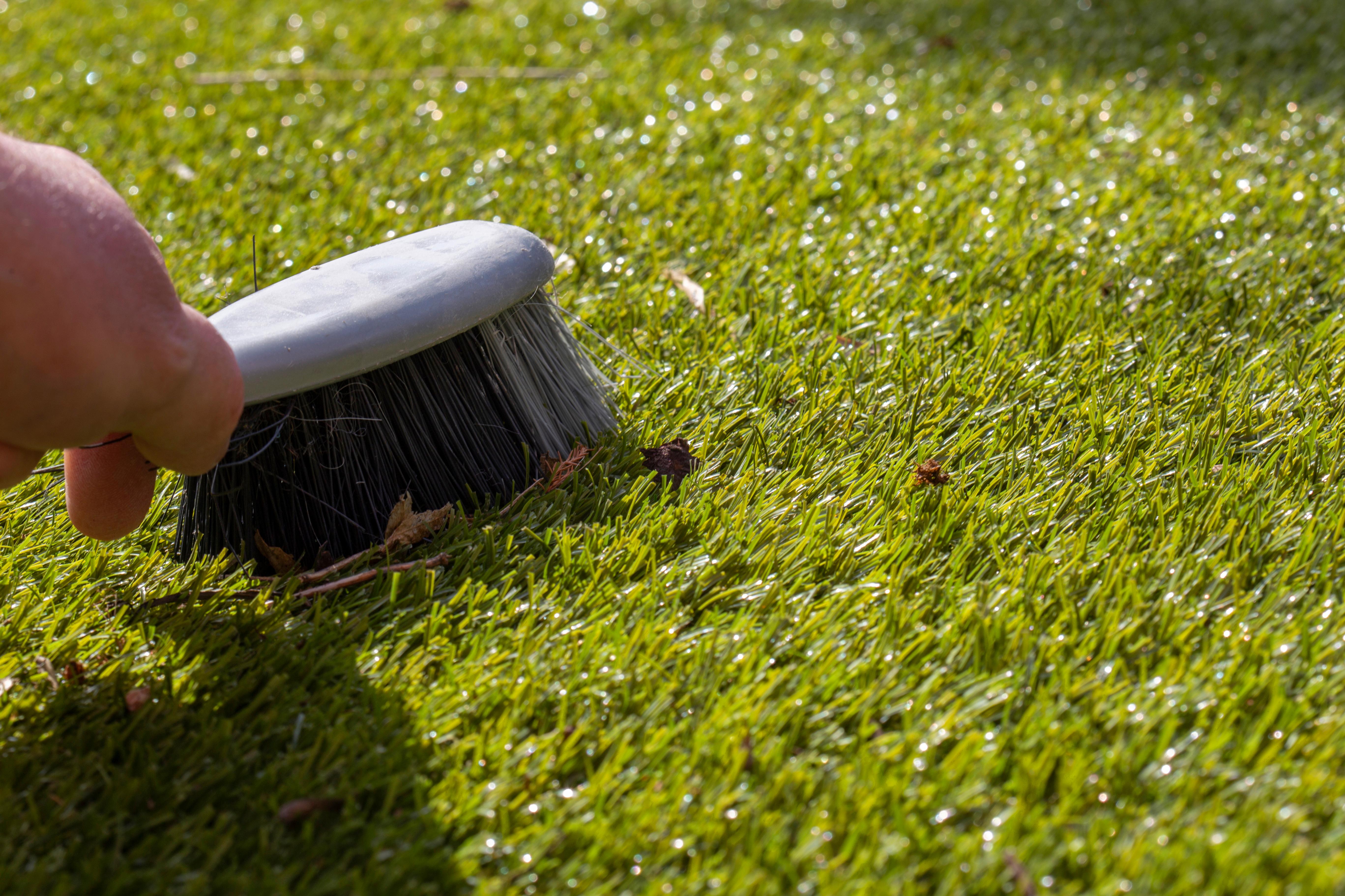 how do you clean fake grass for dogs