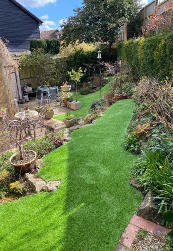 Landscape Lawn Installation to Rockery Area in Maidstone, Kent