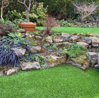 Landscape Lawn Installation to Rockery Area in Maidstone, Kent