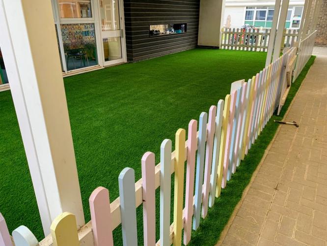 Play Lawn Installation to a School in Tilbury, Essex