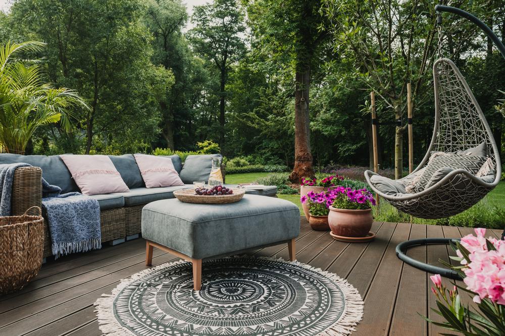 chairs on artificial grass